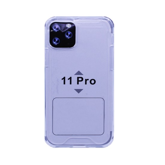 Capa de Silicone com Cantos Rígidos para Apple iPhone 11 Pro Transparente